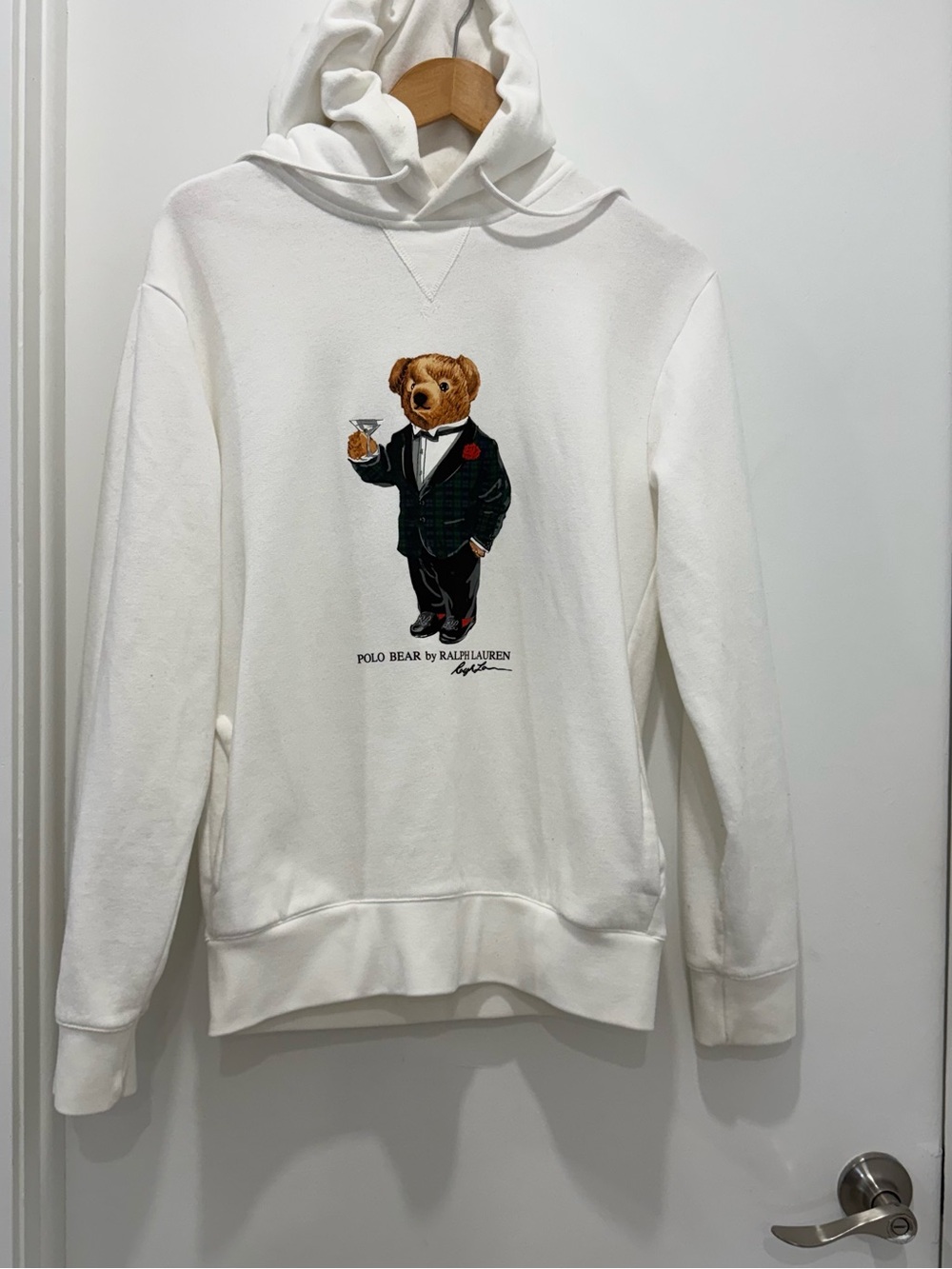 Polo Ralph Lauren Polo Bear Tuxedo Martini Hoodie Men’s SP White Unisex Woman M